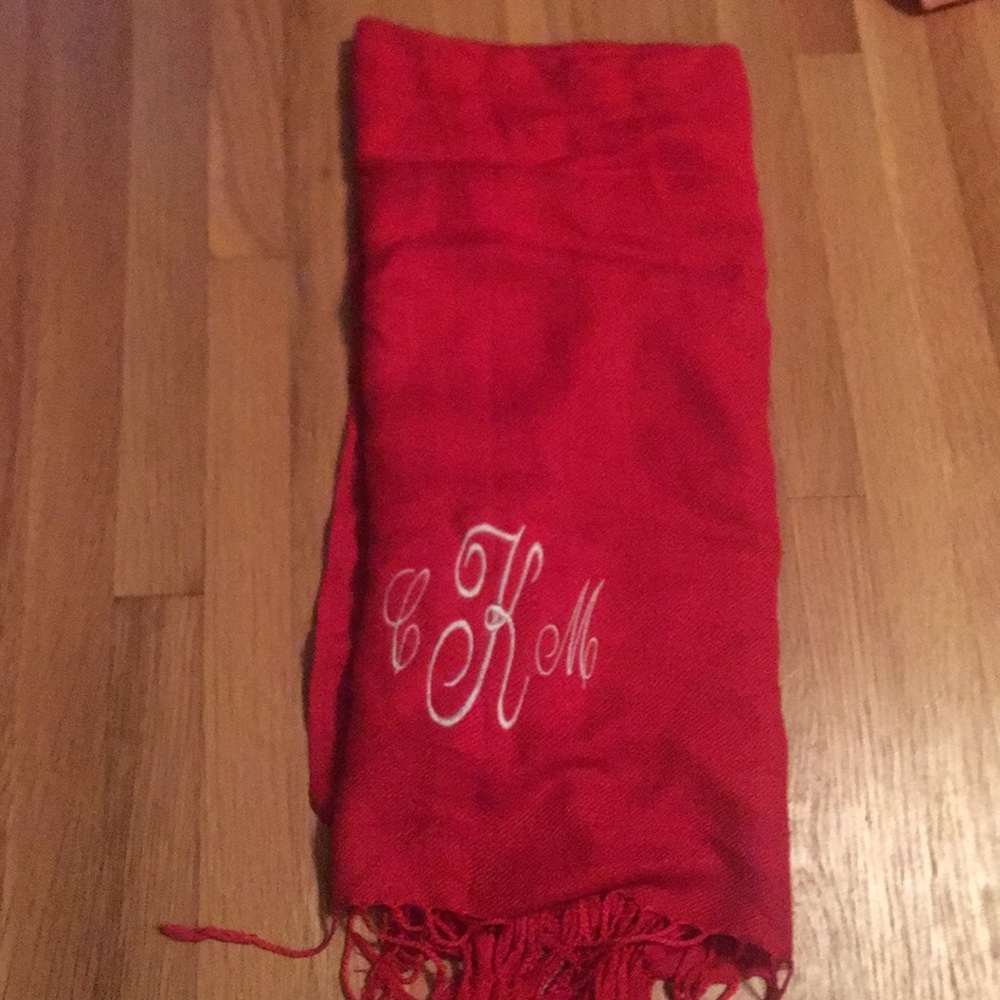 CKM monogrammed scarf